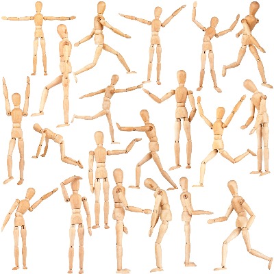 stick figures representing movement