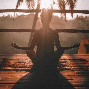 Woman meditating