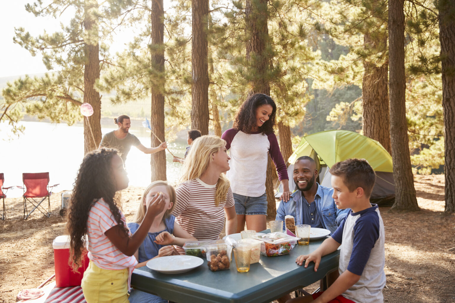 Group enjoying a picnic